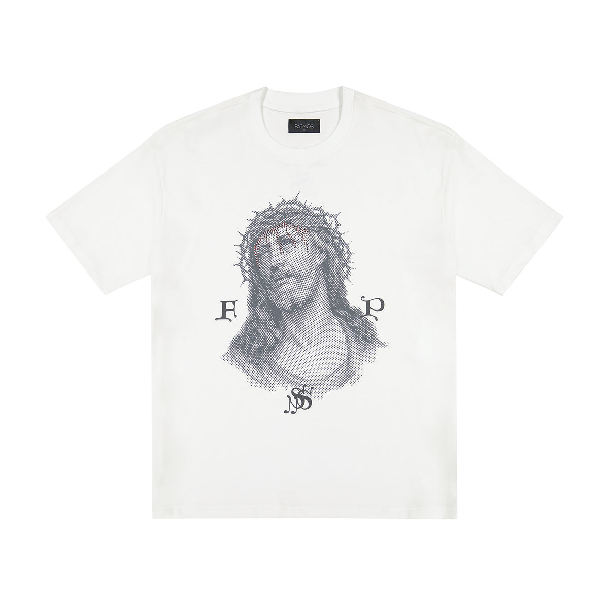 Jesus Rhinestone Tee in White