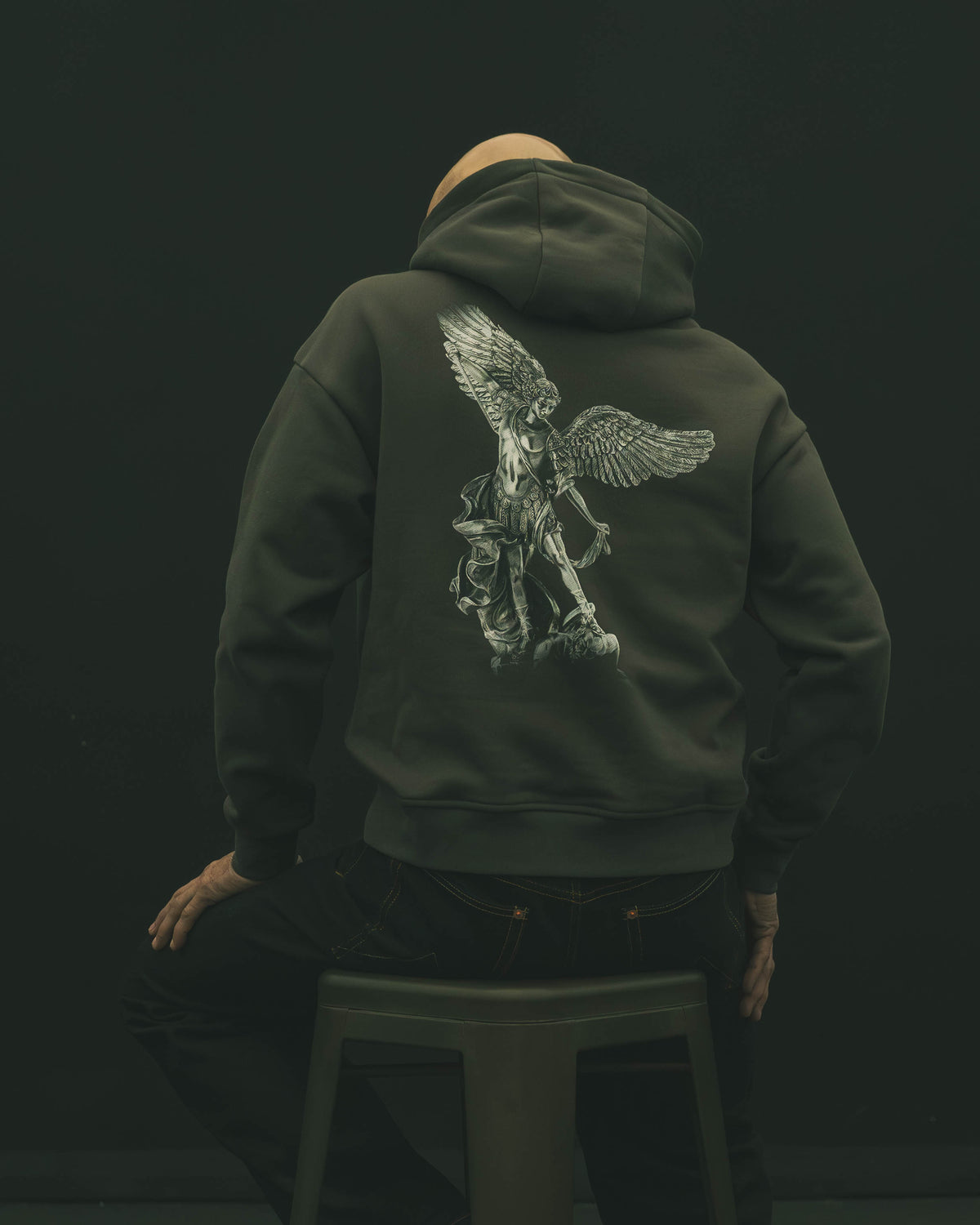 Archangel Michael Hoodie in Charcoal