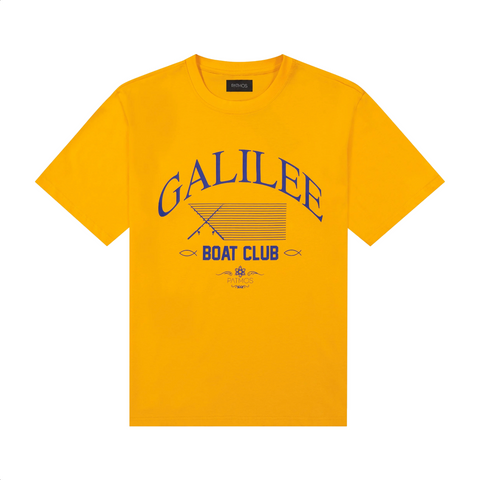 Galilee Boat Club Tee in Gold/Purple