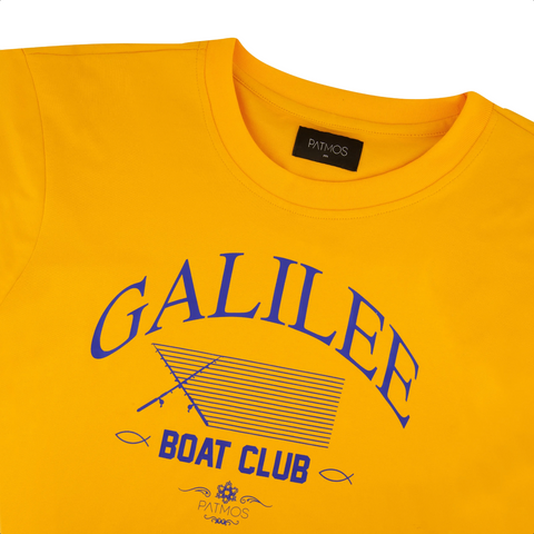 Galilee Boat Club Tee in Gold/Purple